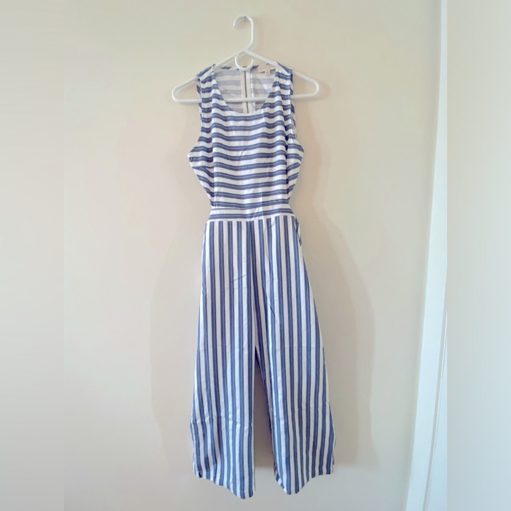 Promesa blue and white jumpsuit size small